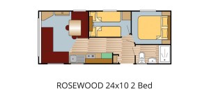 ROSEWOOD 24x10 2 Bed