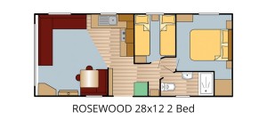 ROSEWOOD 28x12 2 Bed