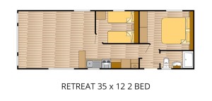 RETREAT 35 x 12 2 BED