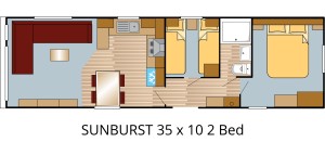 SUNBURST 35 x10 2 Bed