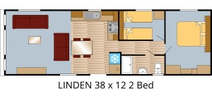 LINDEN 38 x10 2 Bed